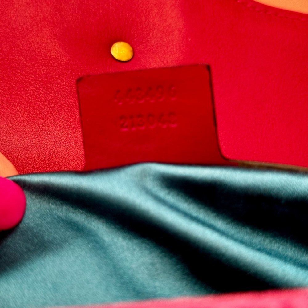 SOLD Pink Velvet Gucci Blind For Love Marmont Bag - Picture 12 of 12